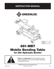 Greenlee 881CTE980-MBT Manual De Instrucciones