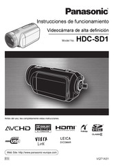 Panasonic HDC-SD1 Instrucciones De Funcionamiento