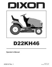 Dixon D22KH46 Manual De Operario