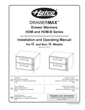 Hatco DRAWERMAX HDM-B Serie Manual De Instalación Y Funcionamiento