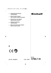 EINHELL RT-TS 1725/1 U1 Manual De Instrucciones
