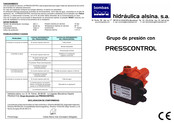 bombas hasa PRESSCONTROL Manual De Instrucciones