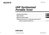 Sony WRR-805A Manual De Instrucciones