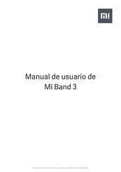 Xiaomi Mi Band 3 Manual De Usuario