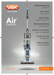 Vax Air Cordless Manual De Instrucciones