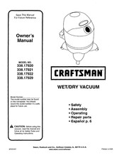 Craftsman 338.17921 Manual Del Usuario