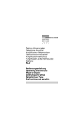 HumanTechnik TA-2 Instrucciones De Servicio