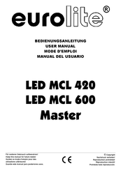 EuroLite LED MCL 420 Master Manual Del Usuario