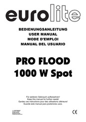EuroLite PRO FLOOD 1000 W Spot Manual Del Usuario