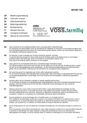 VOSS.farming BA-NV 100 Manual De Instrucciones