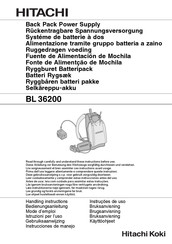 Hitachi BL 36200 Instrucciones De Manejo