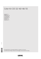 Loewe Color Kit CID 55 Instrucciones De Montaje