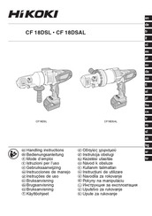 HIKOKI CF 18DSL Instrucciones De Manejo