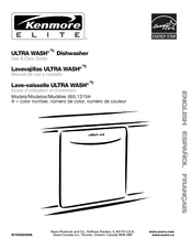 Sears KENMORE ELITE ULTRA WASH 665.13155 Serie Manual De Uso Y Cuidado