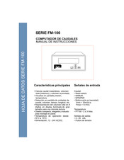 Flowmeet FM-113 PDT Manual De Instrucciones