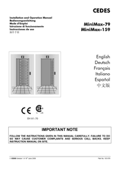 Cedes MiniMax-159 Instrucciones De Uso