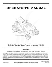 MTD Shift-On-The-Go 779 Manual Del Operador