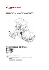 Dynapac F1800C Manejo Y Mantenimiento