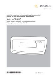 Sartorius YRD03Z Instrucciones De Funcionamiento