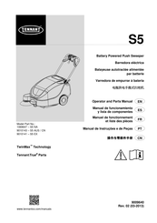 Tennant 9010143 Manual De Funcionamiento Y Lista De Componentes