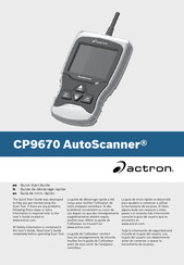 Actron AutoScanner CP9670 Guia De Inicio Rapido