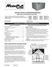 MasterCool AUA7112 Manual De Instalación Y Operación