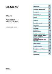 Siemens SIMATIC IPC827C Instrucciones De Servicio