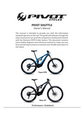 PIVOT cycles PIVOT SHUTTLE Race XT Manual Del Usuario