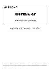 Aiphone SISTEMA GT Manual De Configuración