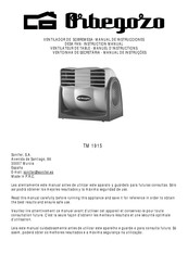 Orbegozo TM 1915 Manual De Instrucciones