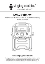 Singing Machine SML271BK/W Manual De Instrucciones