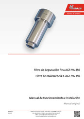 Bühler technologies AGF-VA-350 Manual De Funcionamiento E Instalacion