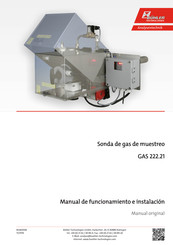 Bühler technologies GAS 222.21 Manual De Funcionamiento E Instalacion