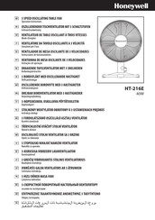 Honeywell HT-216E Instrucciones De Funcionamiento