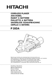 Hitachi P 20DA Instrucciones De Manejo