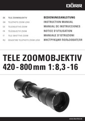 Dörr 420-800 mm 1:8,3-16 Manual De Instrucciones