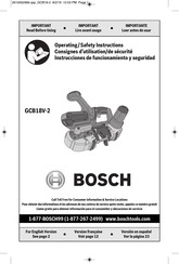 Bosch GCB18V-2 Instrucciones De Funcionamiento Y Seguridad