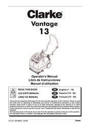 Clarke Vantage 13 Libro De Instrucciones