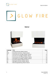 Glow Fire Kästner Instrucciones De Montaje