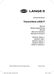 HACH LANGE si629 P Manual De Uso