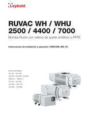 LEYBOLD RUVAC WH 4400 Instrucciones De Instalación Y  Operación