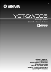 Yamaha YST-SW005 Manual De Instrucciones