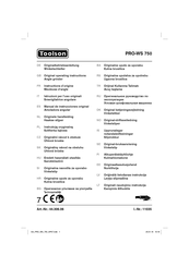 Toolson PRO-WS 750 Manual De Instrucciones Original