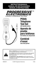 Progressive Electronics PE945 Manual De Instrucciones