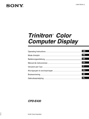 Sony CPD-E430 Manual De Instrucciones