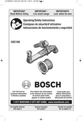 Bosch HDC100 Instrucciones De Funcionamiento Y Seguridad