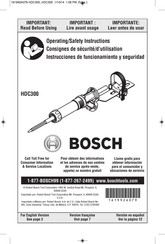 Bosch HDC300 Instrucciones De Funcionamiento Y Seguridad