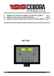 Cebora 452 Manual De Instrucciones