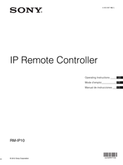 Sony RM-IP10 Manual De Instrucciones