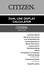 Citizen CPC-210 Manual De Instrucciones